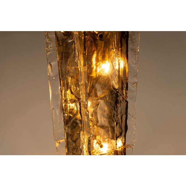 LT 379 Floor Lamp in Crystal and Tobacco by Carlo Nason for Mazzega, Italy, 1970s For Sale - Image 9 of 17
