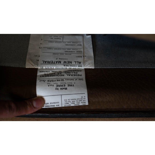Roche Bobois for Tre Erre S.p.A. Buffalo Camel Leather Club Chair For Sale - Image 13 of 13