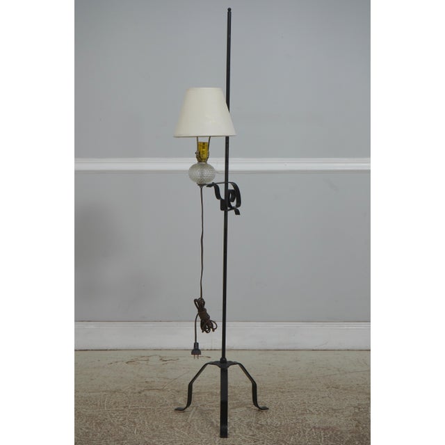 Age: C.1930s Details: Adjustable Arm High Quality Construction Early American Style 18 C. Design Traditional Style Wrought...