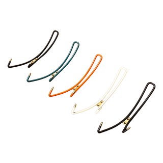 Mid-Century Modern German Wall Coat Rack, 1960s, Set of 5 For Sale