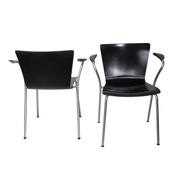 Black Pr. Vico Duo Chairs by Magistretti for Fritz Hansen Made In. Denmark C. 1998 For Sale - Image 8 of 10