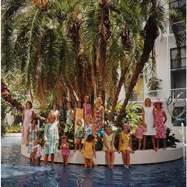 Young Society 1964 Young matrons of Palm Beach, Florida. Most of them are wearing a gaily coloured Lilly Pulitzer shift,...