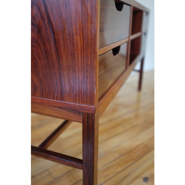 Brown 1970s Pair of Rosewood Mirror and Side Table by Severin Hansen Jr For Sale - Image 8 of 17