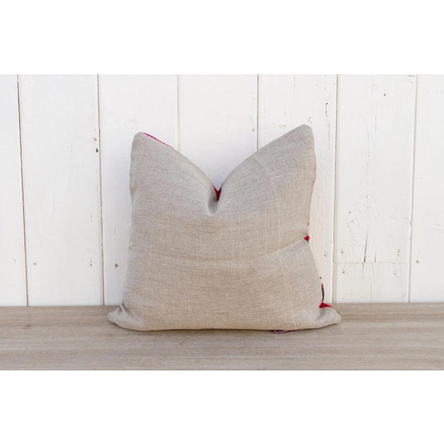 Traditional Veeda Vintage Suzani Square Pillow For Sale - Image 3 of 9