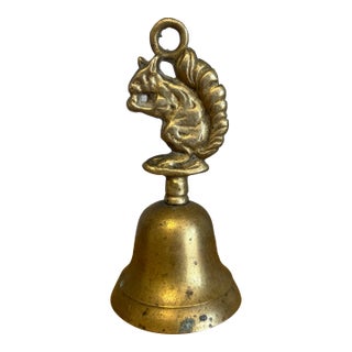 Vintage English Brass Squirrel Bell For Sale