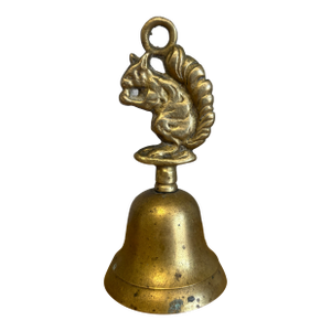 Vintage English Brass Squirrel Bell