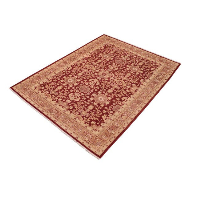 Boho Chic Boho Chic Ziegler Red Brown Hand-Knotted Wool Rug - 6'0'' X 8'10'' For Sale - Image 3 of 8