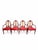 Karges Furniture Red Leather Hepplewhite Plume Dining Chairs- Set of 4 For Sale - Image 13 of 14