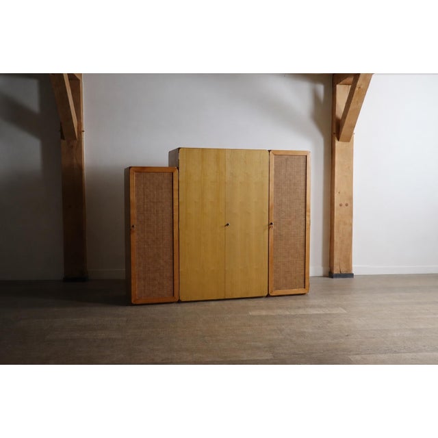 Wood Modular Samara Wardrobe by Derk Jan De Vries for Maisa, 1970s For Sale - Image 7 of 8