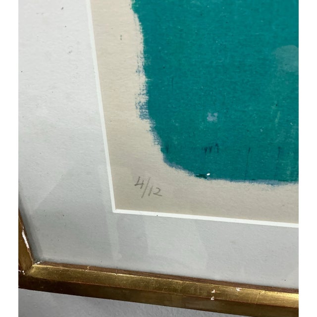 Cerulean 1960th Vintage Serigraph Print by Jose Alfonso Cuni For Sale - Image 8 of 10