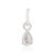 Pear-Cut Diamond Solitaire Charm Pendant in 14k Solid White Gold For Sale - Image 9 of 14