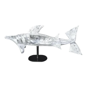 "Neptune" Contemporary Modern Resin Sculpture of a Shark by Mauricio Sorice