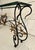 1960s Italian Style Wrought Iron & Gilt Leaf Glass Console Table For Sale - Image 13 of 15