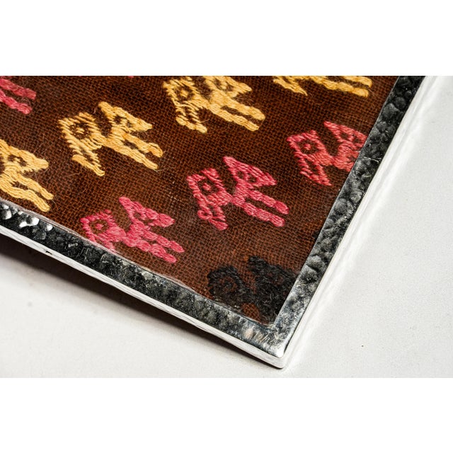 Wonderful Vintage Peruvian Keepsake Box Pre-Columbian Peru Textile Sterling Silver Wood Jewelry Desk Home Decor For Sale In New York - Image 6 of 15