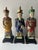 Chinoiserie Vintage Chinese Porcelain Figures of the Three Sovereigns Emperors on Wooden Base - Set of 3 For Sale - Image 3 of 12