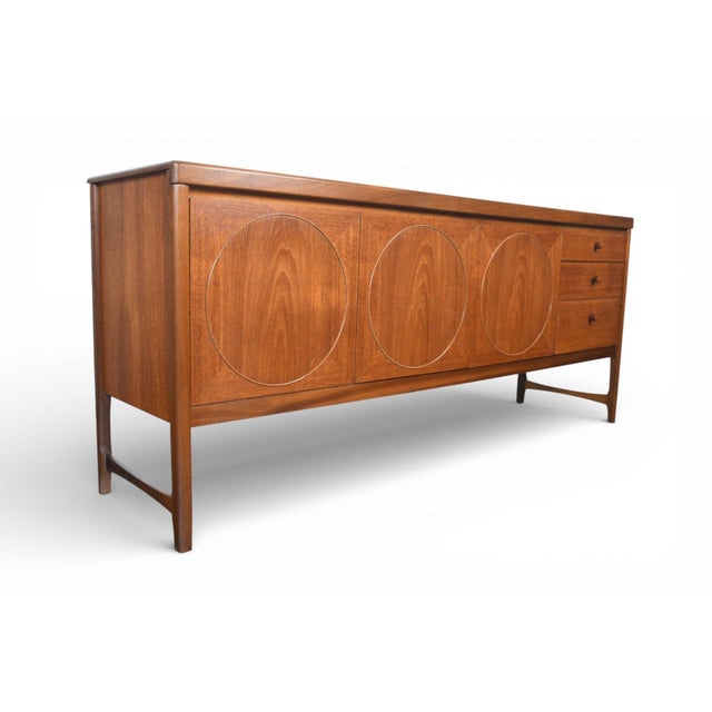 Brown Mid 20th Century Attributed to Nathan Furniture "Circle" Credenza in Teak #2 For Sale - Image 8 of 10
