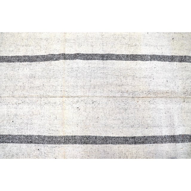 Vintage Handmade Turkish Stripe Kilim Rug For Sale - Image 4 of 11