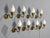 Mid-Century Modern Fog & Mørup, Eight Wall Lights, Brass, Glass, Denmark, 1950s For Sale - Image 3 of 15