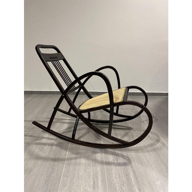 Secession Rocking Chair by Marcel Kammerer for Thonet, 1890s For Sale - Image 6 of 8