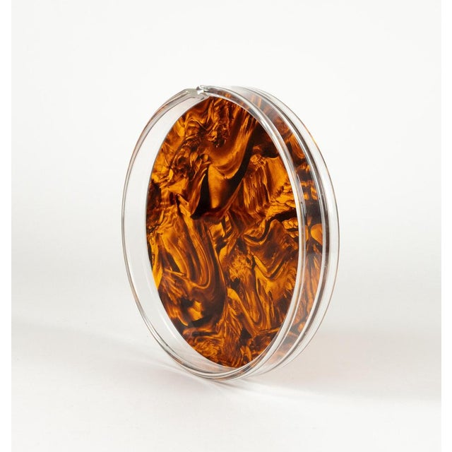 Mid-Century Faux Tortoiseshell Serving Tray in the style of Christian Dior, Italy, 1970s For Sale - Image 12 of 14