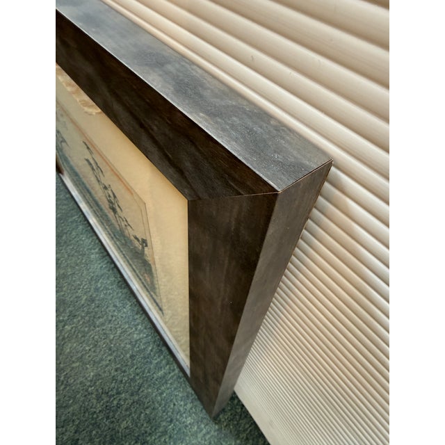 Wood Utagawa Hiroshige Shirasuka Wood Block Print, Framed For Sale - Image 7 of 12