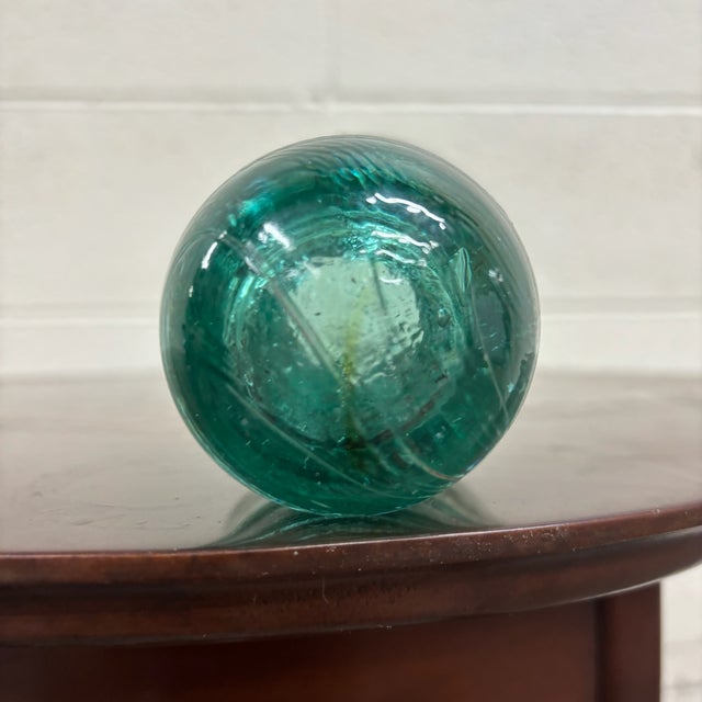 Industrial Antique Hemingray Teal Glass Insulator For Sale - Image 3 of 6