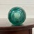 Industrial Antique Hemingray Teal Glass Insulator For Sale - Image 3 of 6