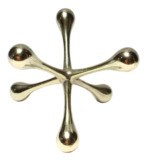 Modernist Brass Jacks / Jax Sculpture