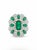 2020s Natural Emerald & Diamond Ring in 18k Gold For Sale - Image 5 of 7