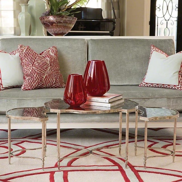 Early 21st Century Cartouche Nesting Cocktail Tables by Global Views Furniture, Set of 3 For Sale - Image 5 of 7