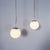 Mouth-Blown Ribbed Opaline Pendant Lamp, 1940s For Sale - Image 11 of 12