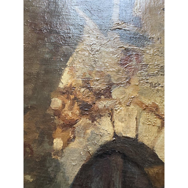 Large 19th-Century French Village Oil Painting by Jean-Georges Pasquet, After Dameron For Sale - Image 15 of 18
