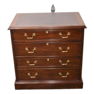 Henkel Harris Banded Mahogany 3 Drawer Filing Cabinet Credenza Hhcr33 For Sale