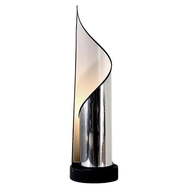 Italian Stainless Steel Table Lamp from Stilnovo, 1970s For Sale