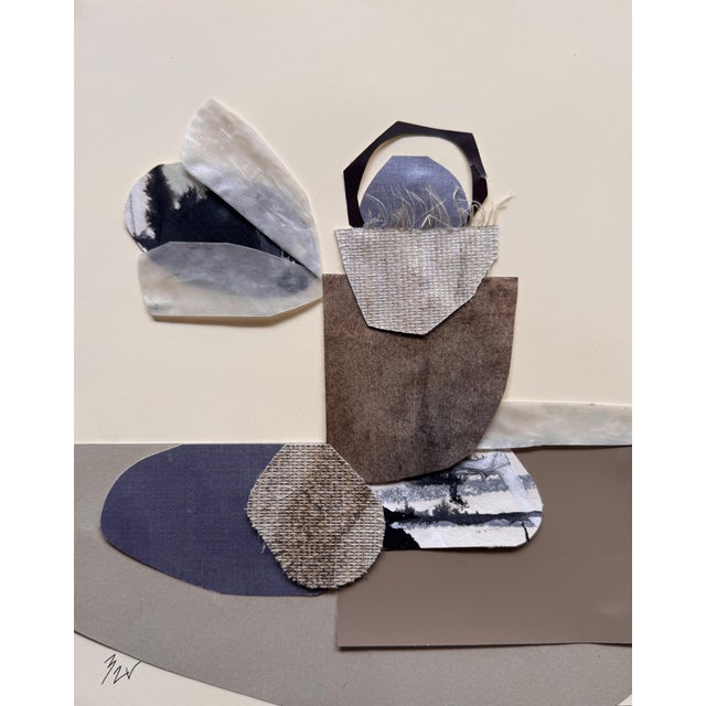 White "Memorabilia 2" Original Mixed-Media Collage on Paper by Zac Woodiel For Sale - Image 8 of 9