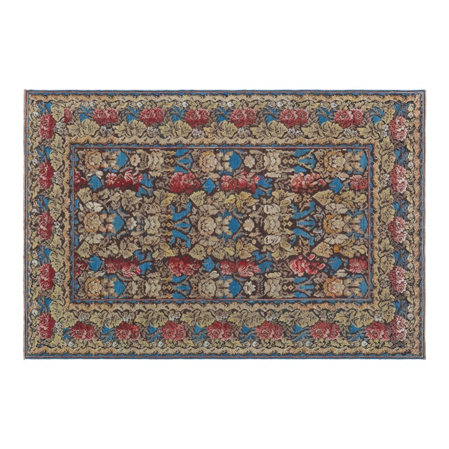 Antique Ukrainian Floral Rug, circa 1880 For Sale