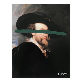 Josh Young Design House "Johannes" Mixed Media Painting For Sale