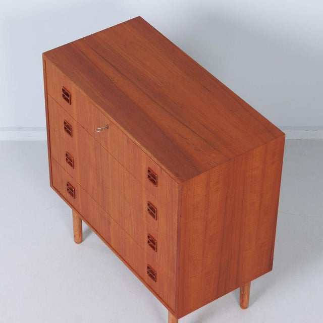 Wood Vintage Danish Teak Chest of Drawers, 1960s For Sale - Image 7 of 12