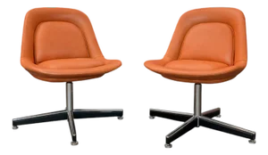 Pair of “Pollock” Armchairs by Forma, Aluminum & Leather, Brazil, 1970s - Lot 153