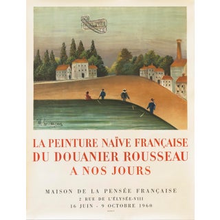 1960 Original French Exhibition Poster - La Peinture Naive Française, Henri Rousseau For Sale