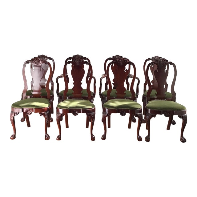 Kindel Winterthur Collection Mahogany Dining Chairs - Set of 8 For Sale