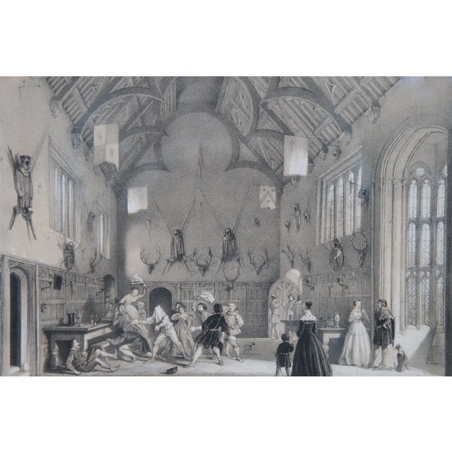 Joseph Nash Mansions of England Hall Athelhampton Dorsetshire Lithograph 21" For Sale - Image 4 of 11