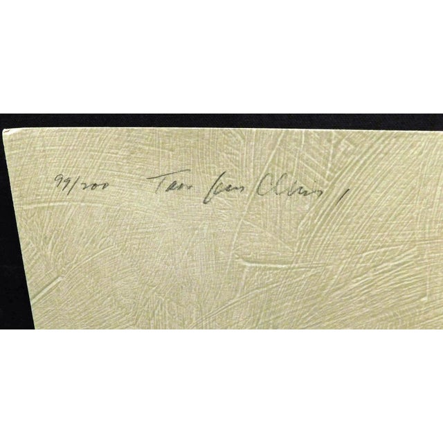 Impressionist 1980s Keefer "Taos for Chris" Signed Numbered Collagraph Art 3 Pcs, 2 Looks For Sale - Image 3 of 10