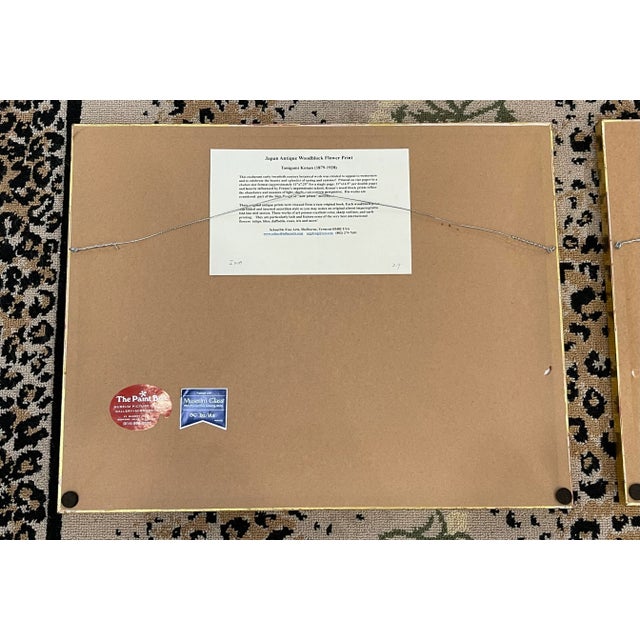 Antique Gilded Japanese Woodblock Signed Tanigami Konan a Pair For Sale - Image 12 of 13