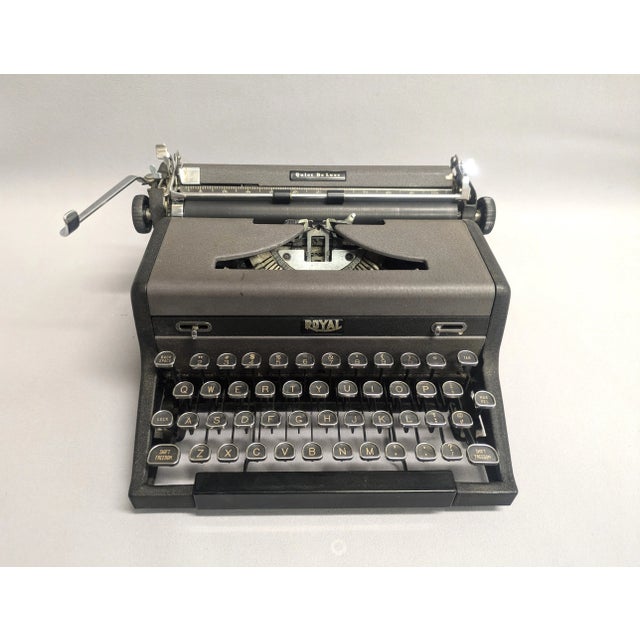 Mid-Century Royal Quiet DeLuxe Typewriter | Chairish