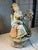 Cream 1940s Capodimonte Porcelain Table Lamp Lady Playing Harp 40 in Tall. For Sale - Image 8 of 12