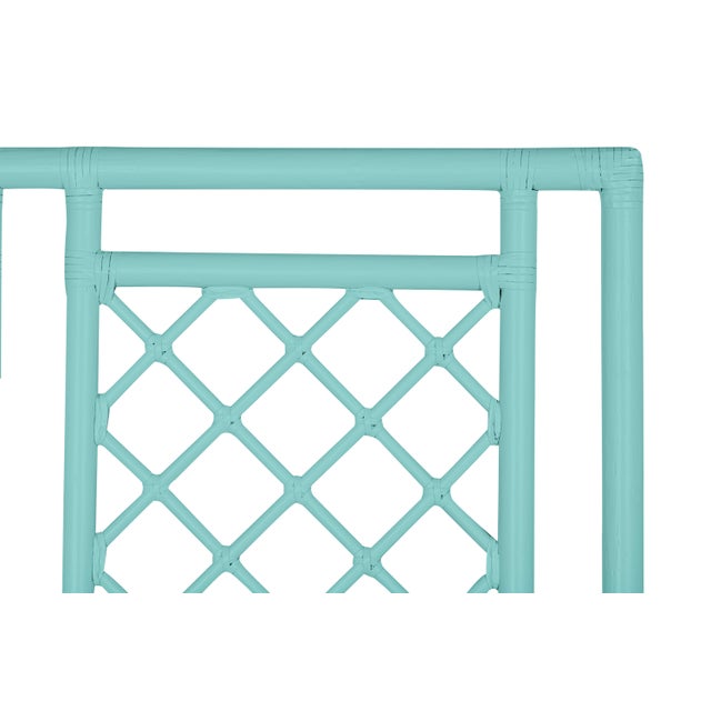 David Francis X & Diamond Platform Bed Queen, Turquoise For Sale - Image 4 of 7