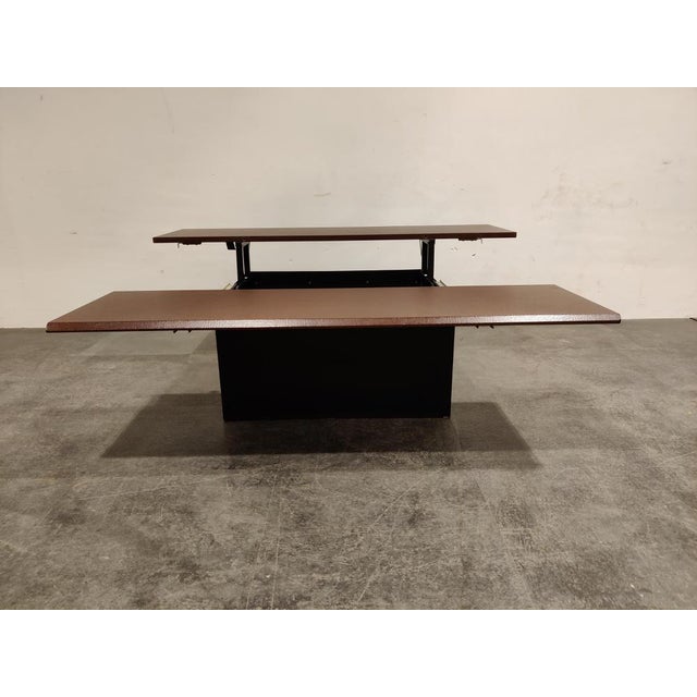 Hollywood Regency Vintage Hidden Bar Coffee by Pierre Vandel, 1980s For Sale - Image 3 of 12