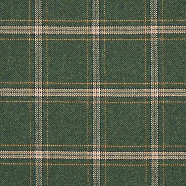 Blackburn Merino Plaid in green is a traditional twill weave made of superfine lambswool yarns that are mÃ©lange spun for...