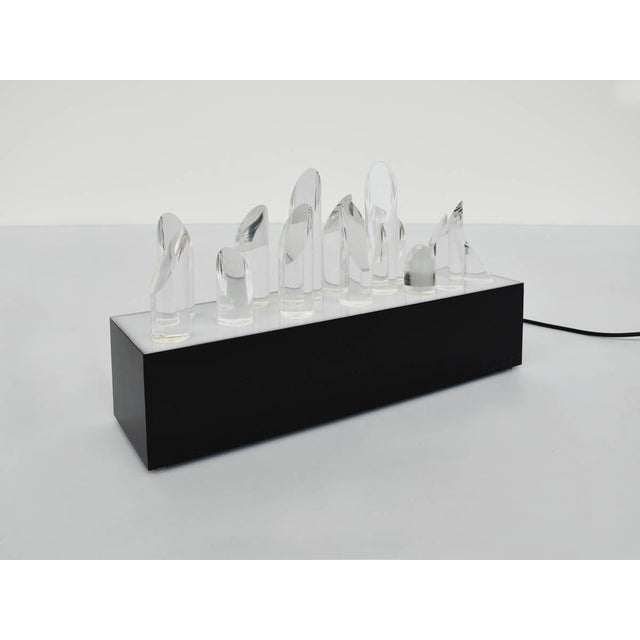 1970s Italian Table Lamp in Acrylic Glass from New Lamp, 1970s For Sale - Image 5 of 7